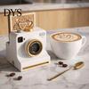 Strumento Creativo per la Presentazione del Caffè Stampa 3D Macchina per Latte Art, Stampante Manuale per Cacao con Schede Modello Fotocamera, Macchina per Stencil Cacao Cannella