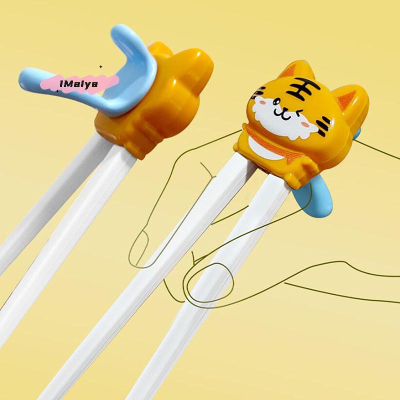 M-1 Pair Cartoon Animal Head Chopsticks Children Eating Training Chopsticks Baby Safty Learning Chopsticks Reusable Tableware