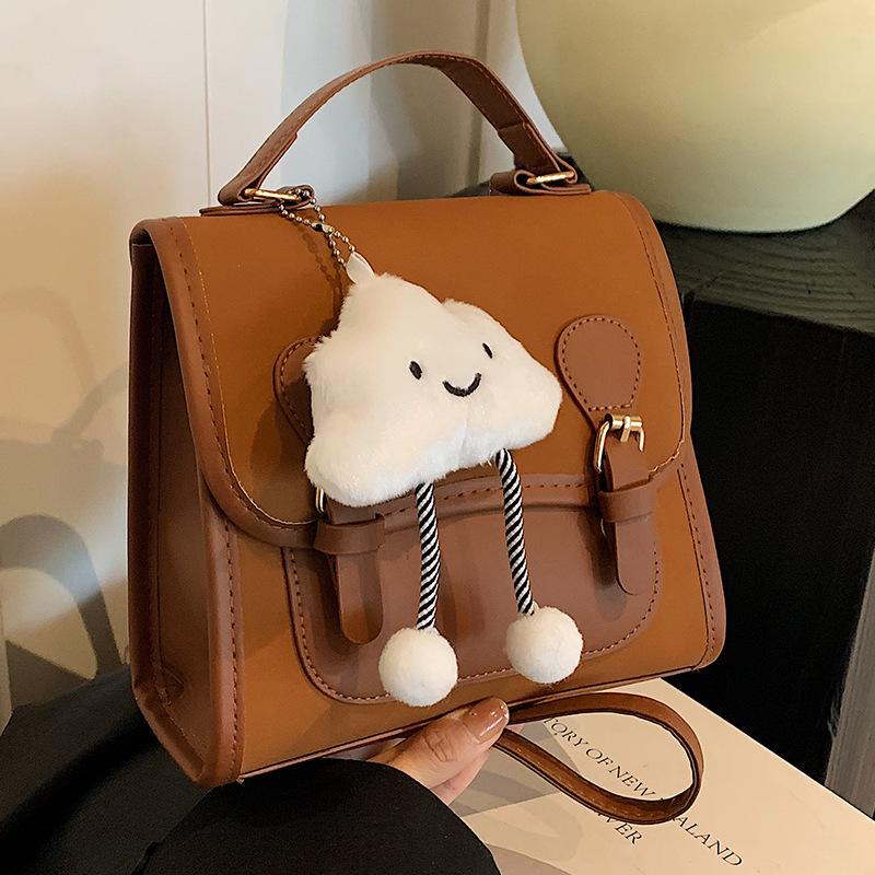 Retro Fashion Contrast Color Backpack for Women New Style Niche Versatile Handbag for College Students Casual Women's Bag for Class