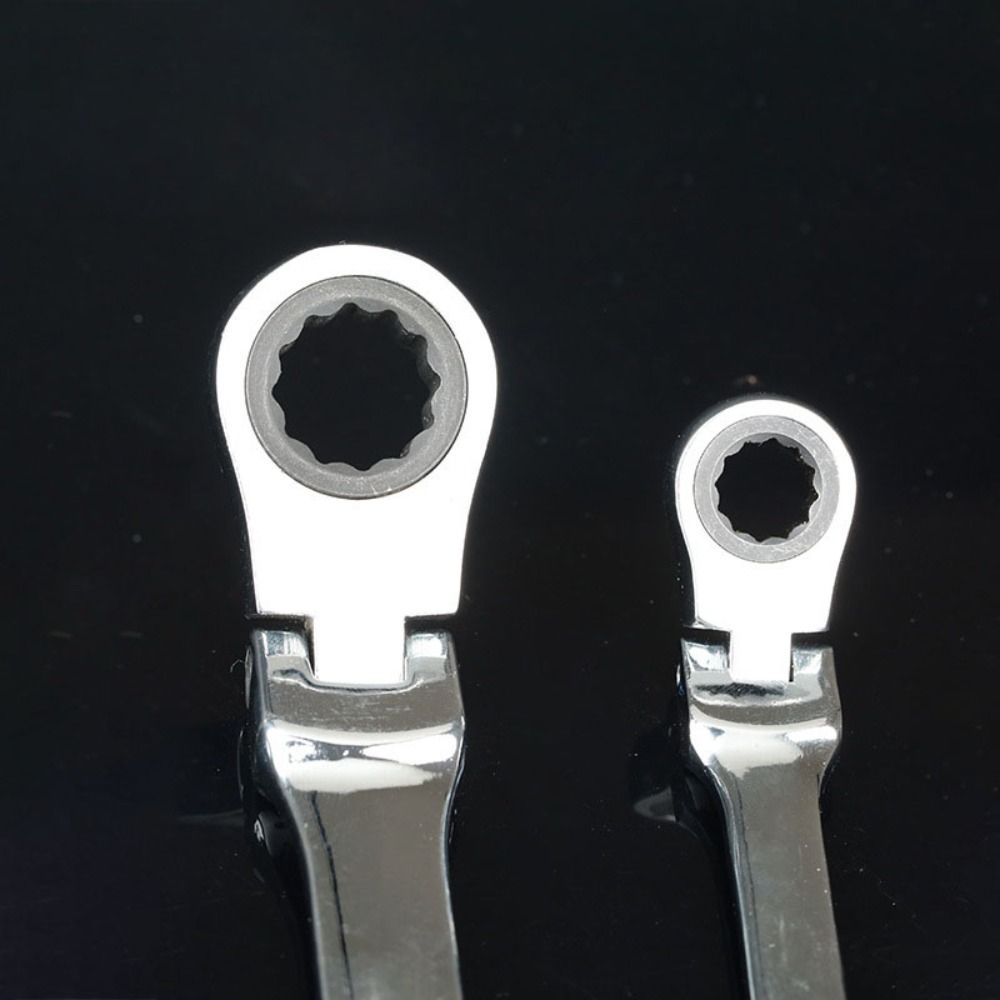 Compact Appearance Ratchet Spanner Metal Material Foldable Design Ratchet Wrench Quick Release 180 Degree Rotatable
