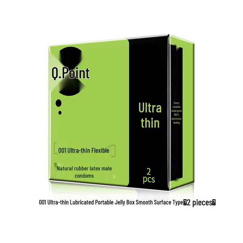 Q Point Thorn Set: Erotic Couples' Condoms with Large Particles, 2pcs/pack