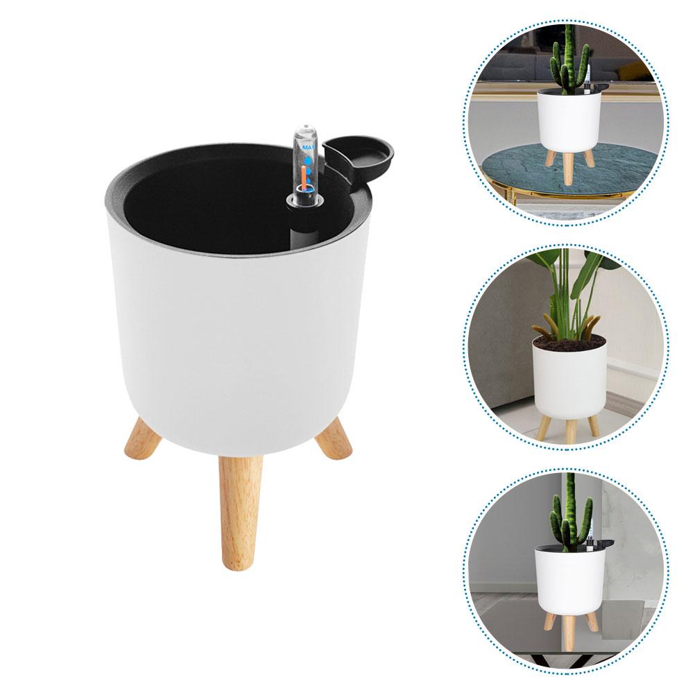  Adjustable Automatic Watering Flower Pot Plants Pots Pp Planter Indoor with Inlet