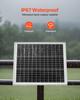 20W 12V Solar Panel Battery Charger, Solar Battery Trickle Charger Maintainer with Built-in Controller & 0-60° Adjustable Pole Mount Bracket, IP67 for