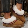 Women Boots Winter Warm Short Plush Thick Bottom Ankle Boots 2025 New Non Slip Shoes Colorful Ethnic Embroidery Snow Boots Women