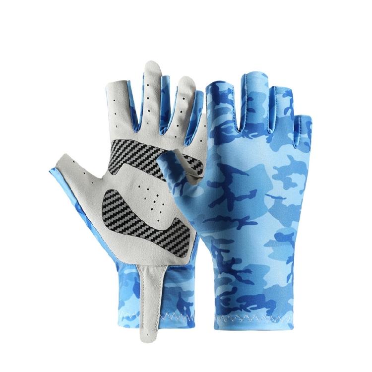 Outdoor Fishing Gloves Ice Silk Breathable Antislip Half Finger Glove Sun Protections Cycling Glove Wear Resistant