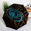 City Football Club Printed Automatic Umbrella, 8-Frame for Travel, Camping, Casual Umbrella, Essential Gift for  for Family and Friends