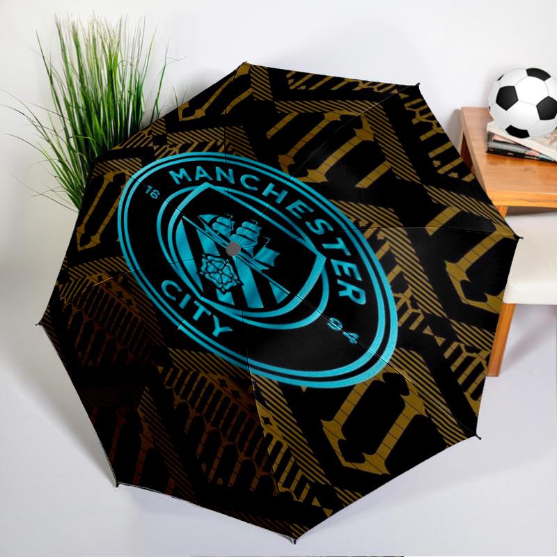City Football Club Printed Automatic Umbrella, 8-Frame for Travel, Camping, Casual Umbrella, Essential Gift for  for Family and Friends