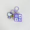 New Creative Four-Grid Electronic Button Sound Keychain Pendant Decor Cartoon Anime Figure Minecraft