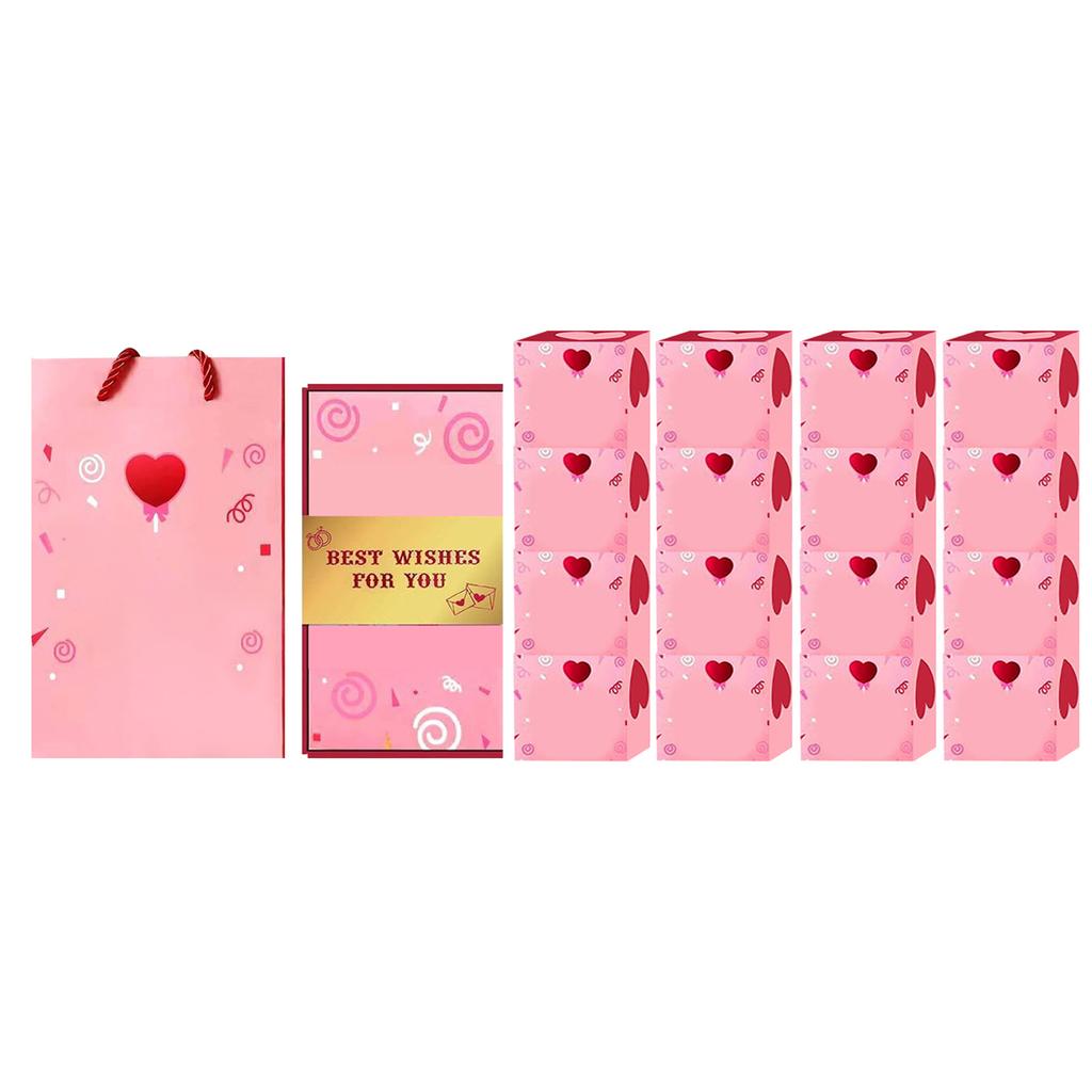Valentine's Day Surprise Gift Box, Exploding Gift Box, DIY Gift Bag, Heart,Shaped ,Up Greeting Card, Suitable For Anniversaries