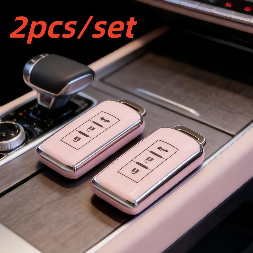 

2Pcs Car Key Case Covers For Mitsubishi Xpander Outlander Asx Pajero Eclipse Cross Montero Accessories