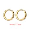 Minimal Glossy Hoop Earrings Gold Color Tiny Cartilage Earrings Piercing Accessory Trendy Female Hoops For Men 6/8/10/12/15mm