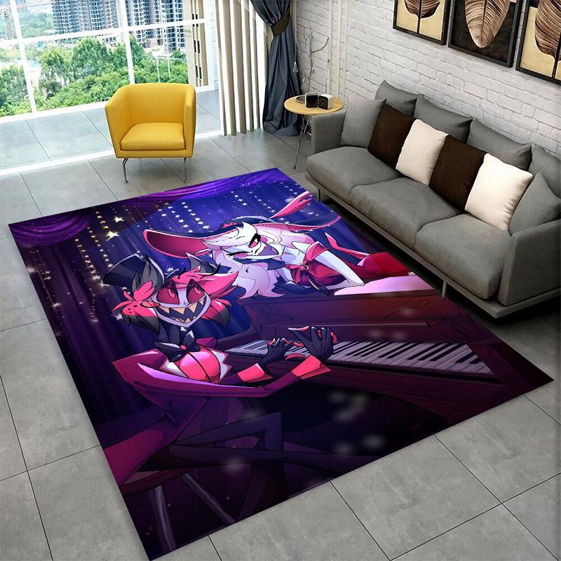 3D Cartoon H-Hazbin Hotel Charlie Carpet Rug for Playroom Bedroom Living Room Sofa Home Decor,kid Area Rug Non-slip Floor Mat