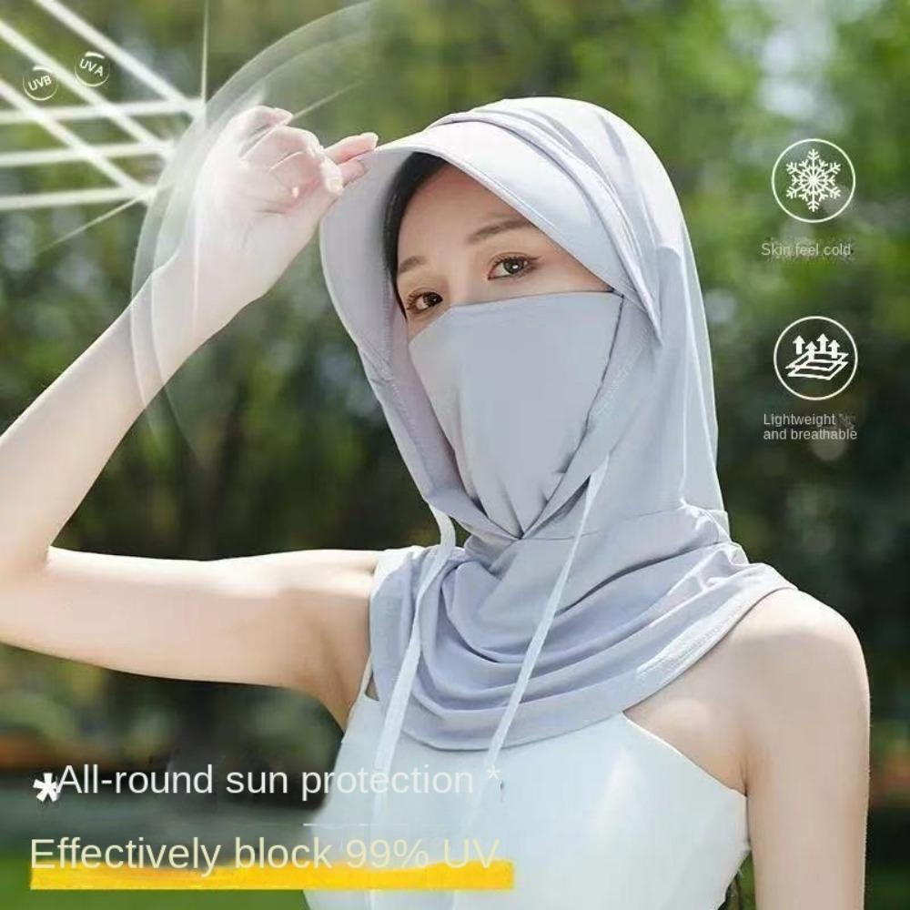 

Breathable Mask Cap with Shawl Pullover Cap New Head Wrap Unisex чорний