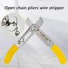 Ergonomic Wire Stripping Pliers Stainless Steel Sharpened Edges 0.5-4.0mm Ranges Tool For Chain Repair And Wiring