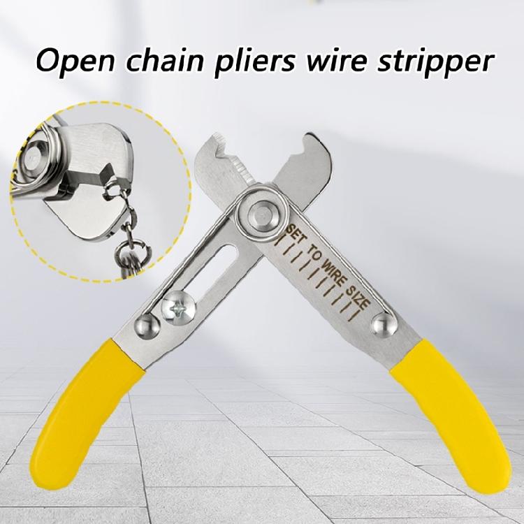 Ergonomic Wire Stripping Pliers Stainless Steel Sharpened Edges 0.5-4.0mm Ranges Tool For Chain Repair And Wiring