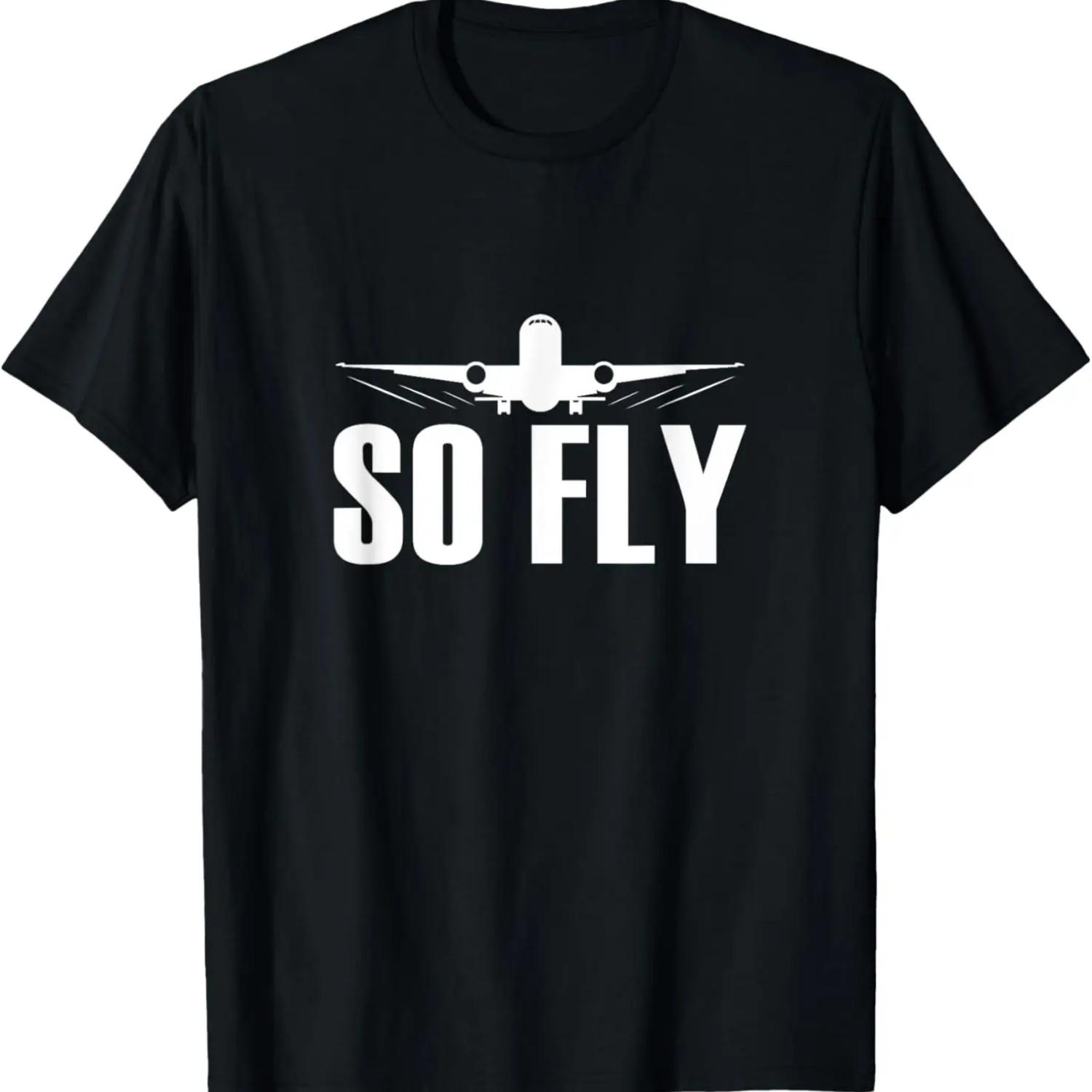 So Fly Airplane Flight Attendant Pilot Cabin Crew T-Shirt S чёрный