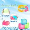 Squishy Ice Cube Stress Ball Toy Sensory Fidget Toys for Adults & Kids Slow Rising Squeeze Ball Autism ADHD Relief Party Gift