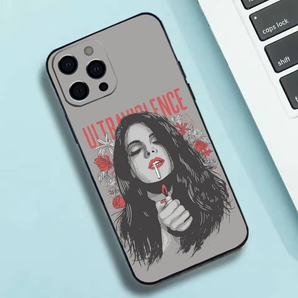 Custodia per telefono in silicone morbido L-Lana del rey Singer Per IPhone 17 16 15 14 13 12 11 X XR Plus Pro Max Plus