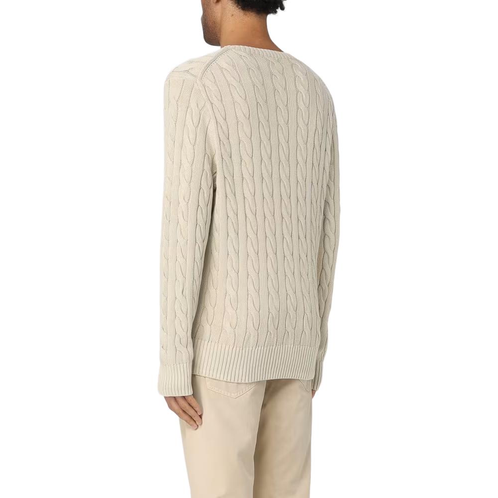 Polo Ralph Lauren Einfarbiger Rundhals Strickpullover Herrenpullover Beige 710965867-001