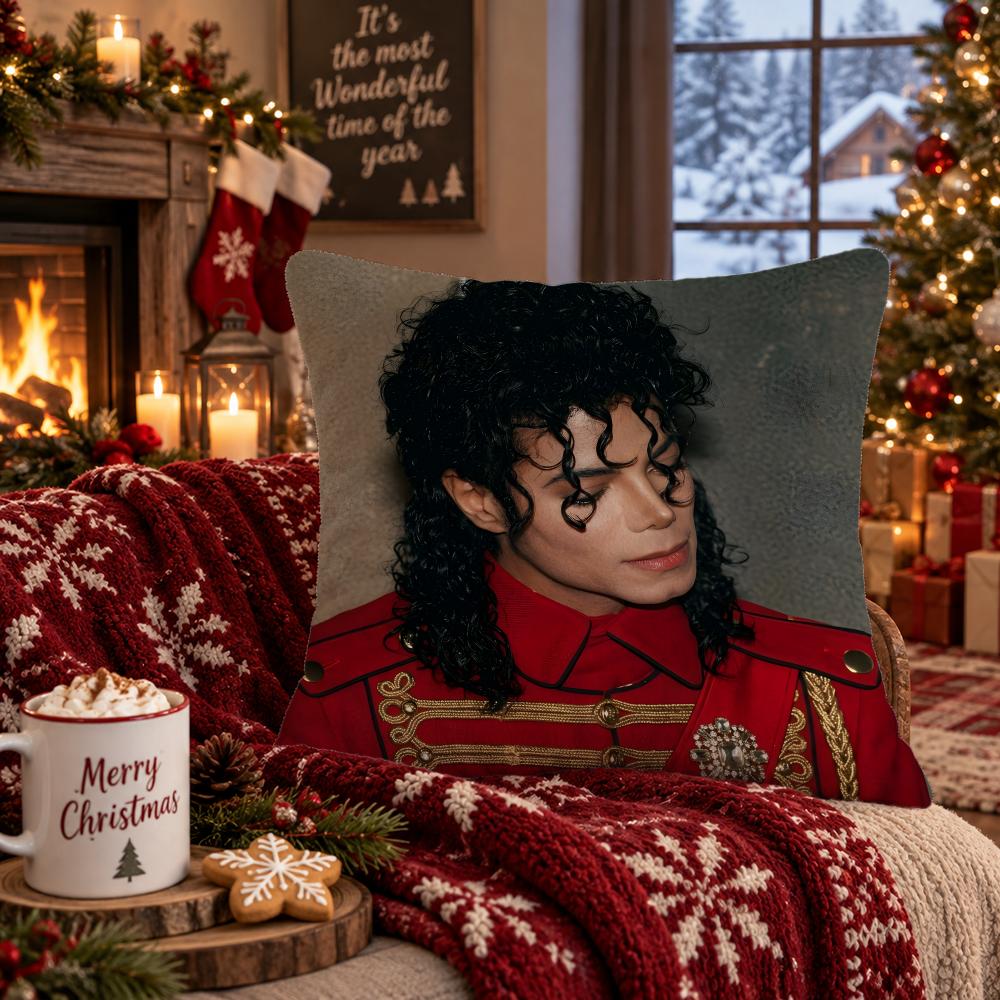 Singer Michael Jackson Cushion Cover Cushion Cover Soft Plush Cushion Covers Fluffy Throw Pillow Cases For Sofa Bedroom