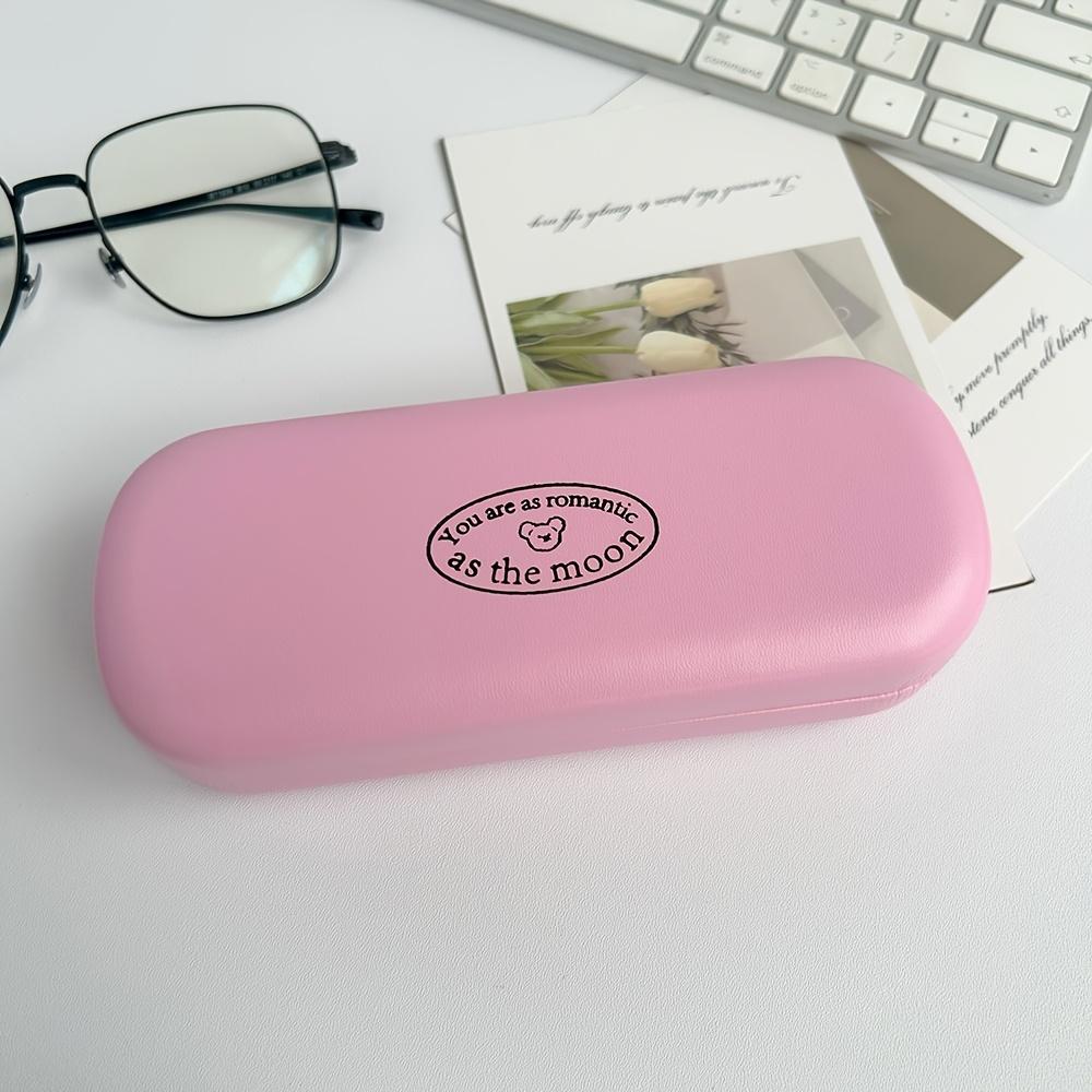 Brillenetui aus Kunstleder, Tragbare Cartoon-Bär Brillenaufbewahrungsbox, Hochwertiges Schlichtes Nischendesign, Creme-Stil für Damen