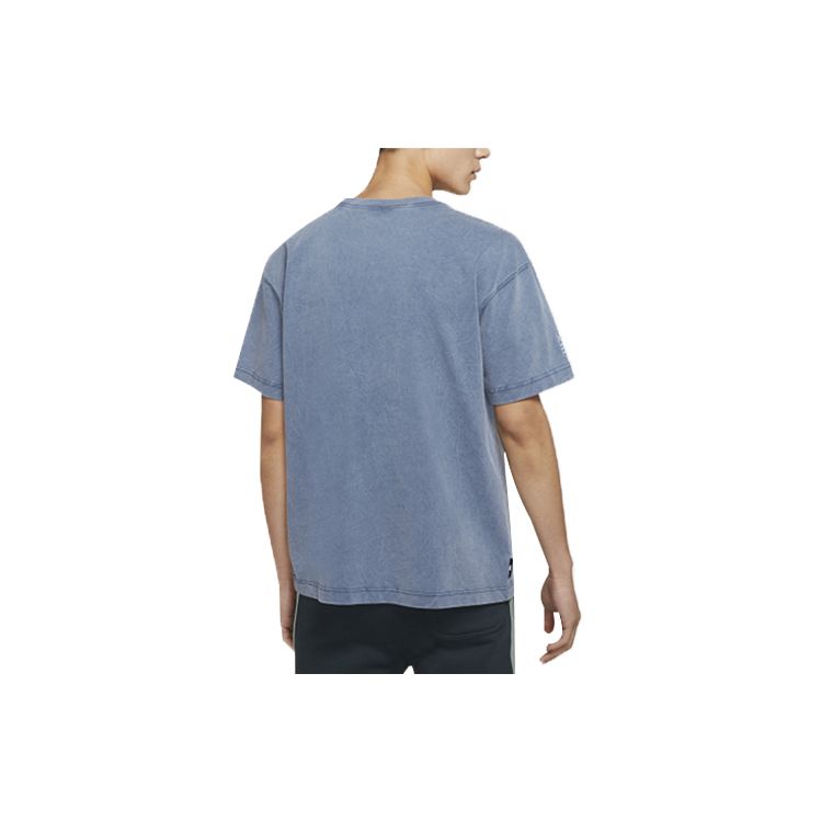Jordan Legacy AJ13 Embroidered Short Sleeve T-Shirt Men Tops Deep-Sea-Blue CW0827-414