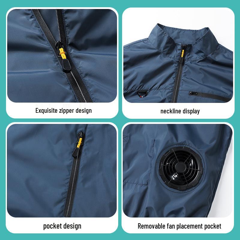 Summer Smart Cooling Fan Vest - Custom Air Conditioning Clothing for Outdoor Comfort