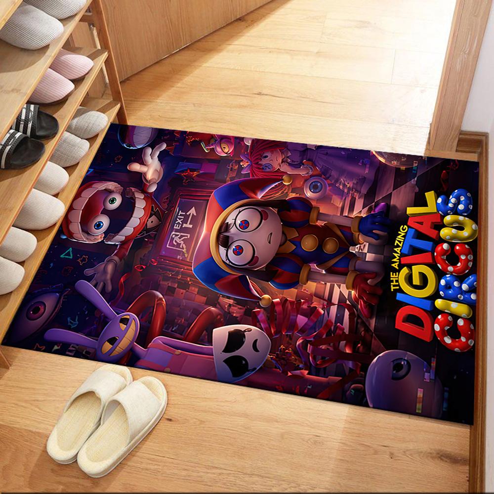 Digital Circus Floor Mat Design For Dormitory Hallway Game Room Playrooms Antislip Carpet Decorate Offices Gift For Festivals