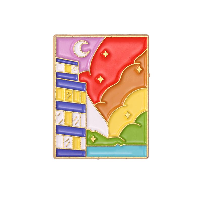 

Rainbow Colorful Versatile Alloy Brooch Pin Ideal For Clothing Hats Gifts And