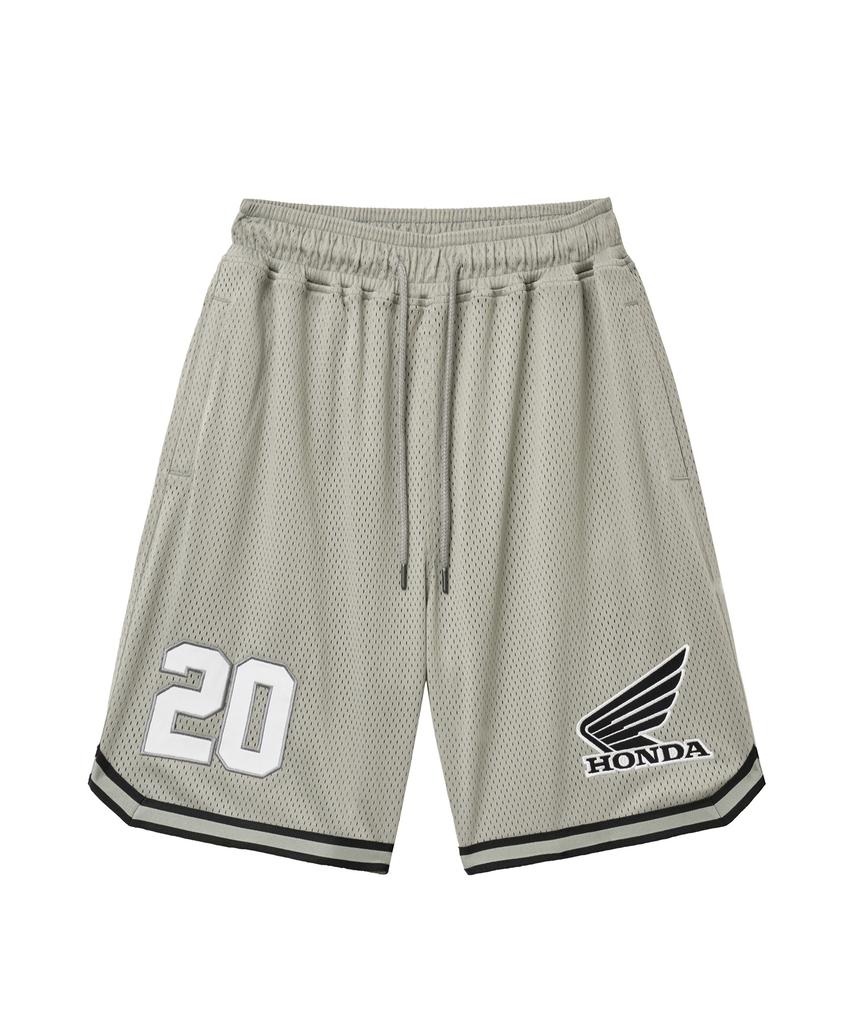 PHYPS MOTORCYCLE Lip Mesh Jersey Shorts Light Gray