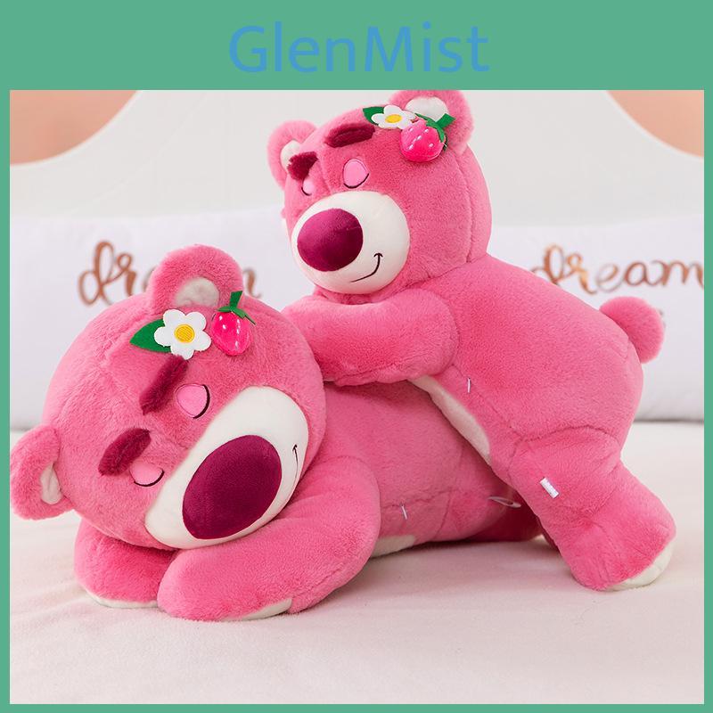 Adorable Pink Strawberry Bear Plush Toy Soft Cuddly Pillow Gift For All Occasions