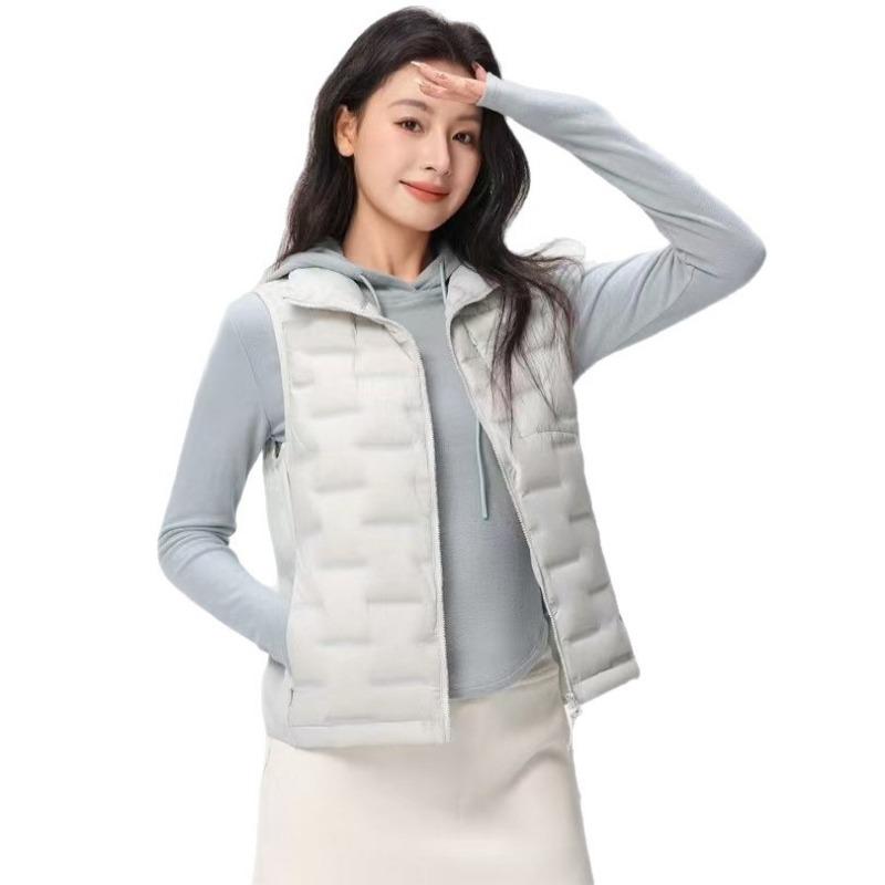 Pinghu Down Jacket Women's Vest Down New Light Autumn and Winter Casual Fashion Vest Versatile Thermal Vest Jacket