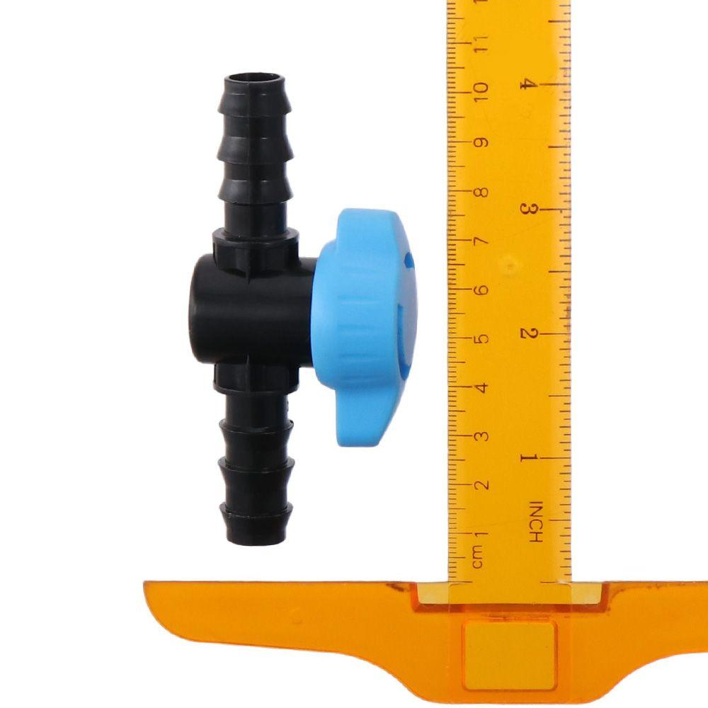 5 Stück Aquarium Kunststoff Inline-Kugelhahn 16mm Schwarz & Blau Wasserhahn Widerhaken-Kugelhahn Wasser, Öl, Gas