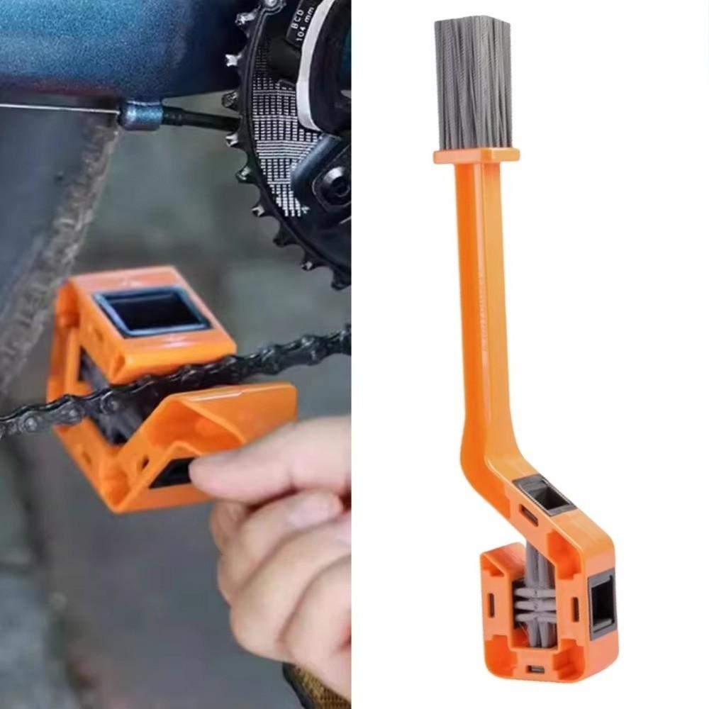 Double Head Bicycle Chain Clean Brush Portable Gear Cleaning Tool Bicycle Maintenance
