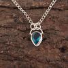 Throat Chakra Pear Apatite Stone 925 Sterling Silver Birthday Gift Boho Pendant PP-56-5