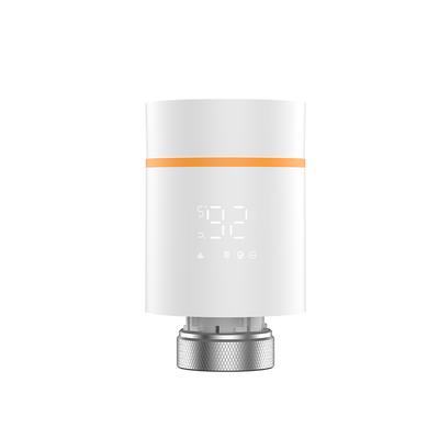 WiFi Heating Valve Smart Radiator Valve Home Heating White Orange 2.4GHz WiFi Antifreeze Protection Window Detection