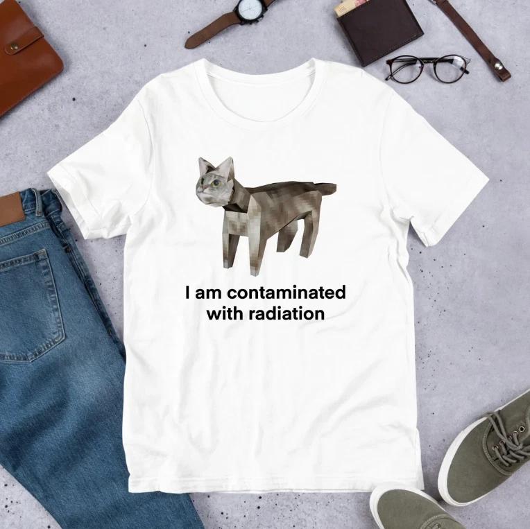 I Am Contaminated Funny Cat Meme Shirt Ironic Shirt Size S-5XL L