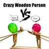 Fencing 2 Balloon Players Fast Wooden Inflatable Fighter Wooden Balloon Paced for Battle Battle Head Game Handmade Puppet