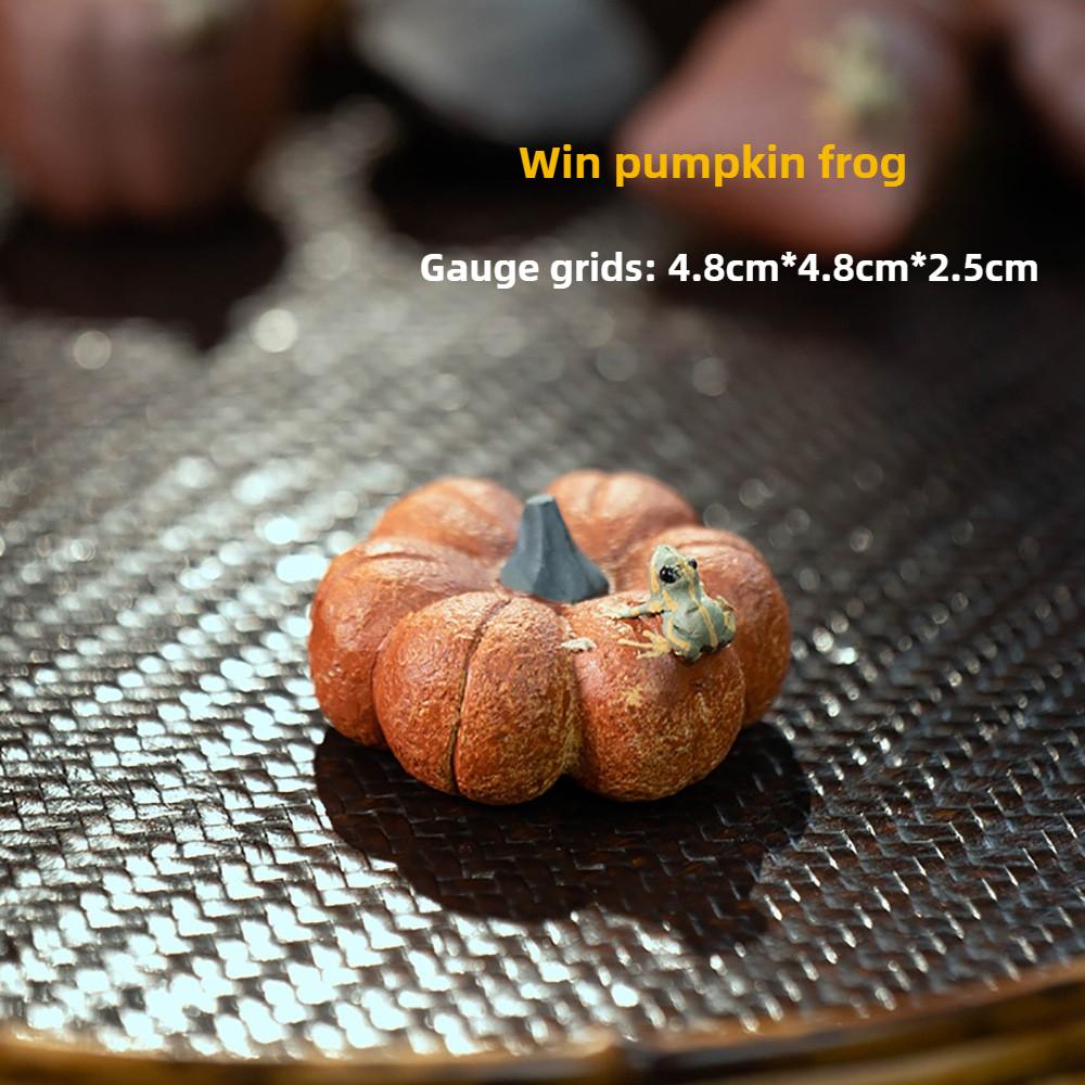 Handmade Yixing Purple Clay Tea Pet - Lucky Dragon Toad, Iron-Red Sand, Glossy Finish, Wealth Attracting, Authentic Teaware