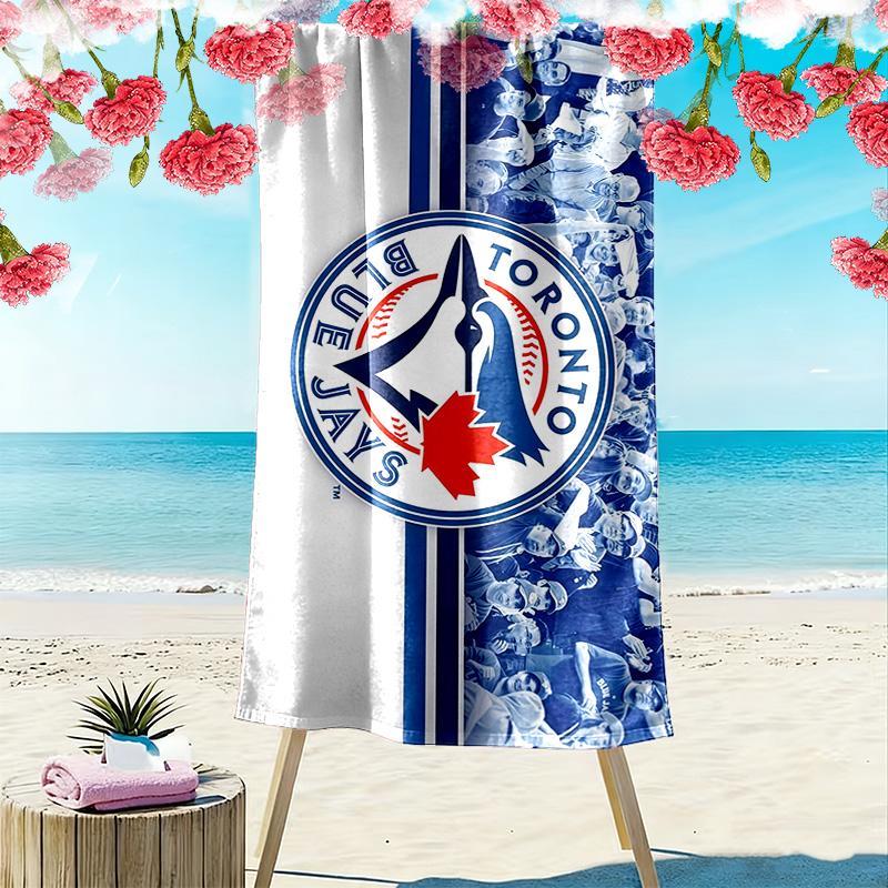 Toronto Blue Jays Druck Strandtuch, Großes Weiches Schnelltrocknendes Handtuch für Strand Camping Schwimmen