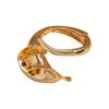 Zinc Zinc Alloy Gold Silver Flower Wide Open Bangle Metal Irregular Exaggerated Bracelet  Lady Gift