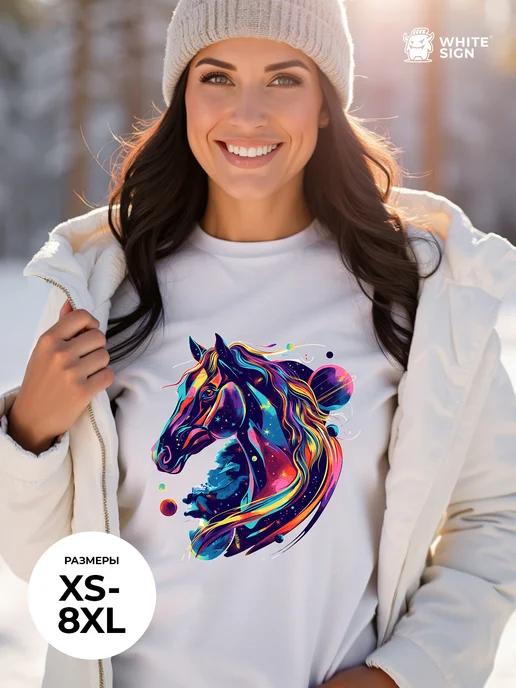 Oversized cotton New Year T-shirt: 2026 Symbol of the Year S