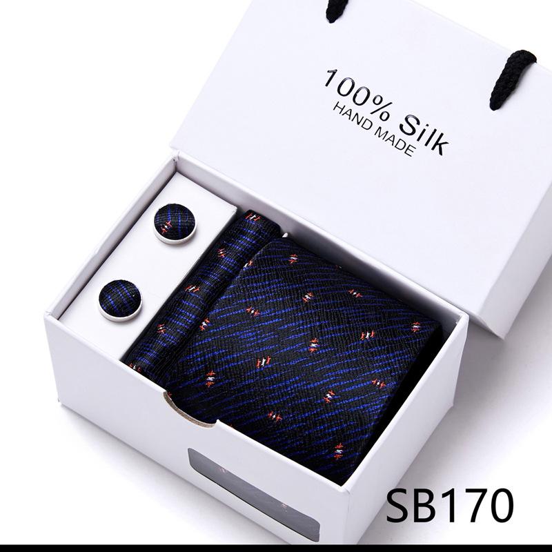 New Men'S Tie Set Gift Box 5-Piece Set Group Tie Business Dress Tie