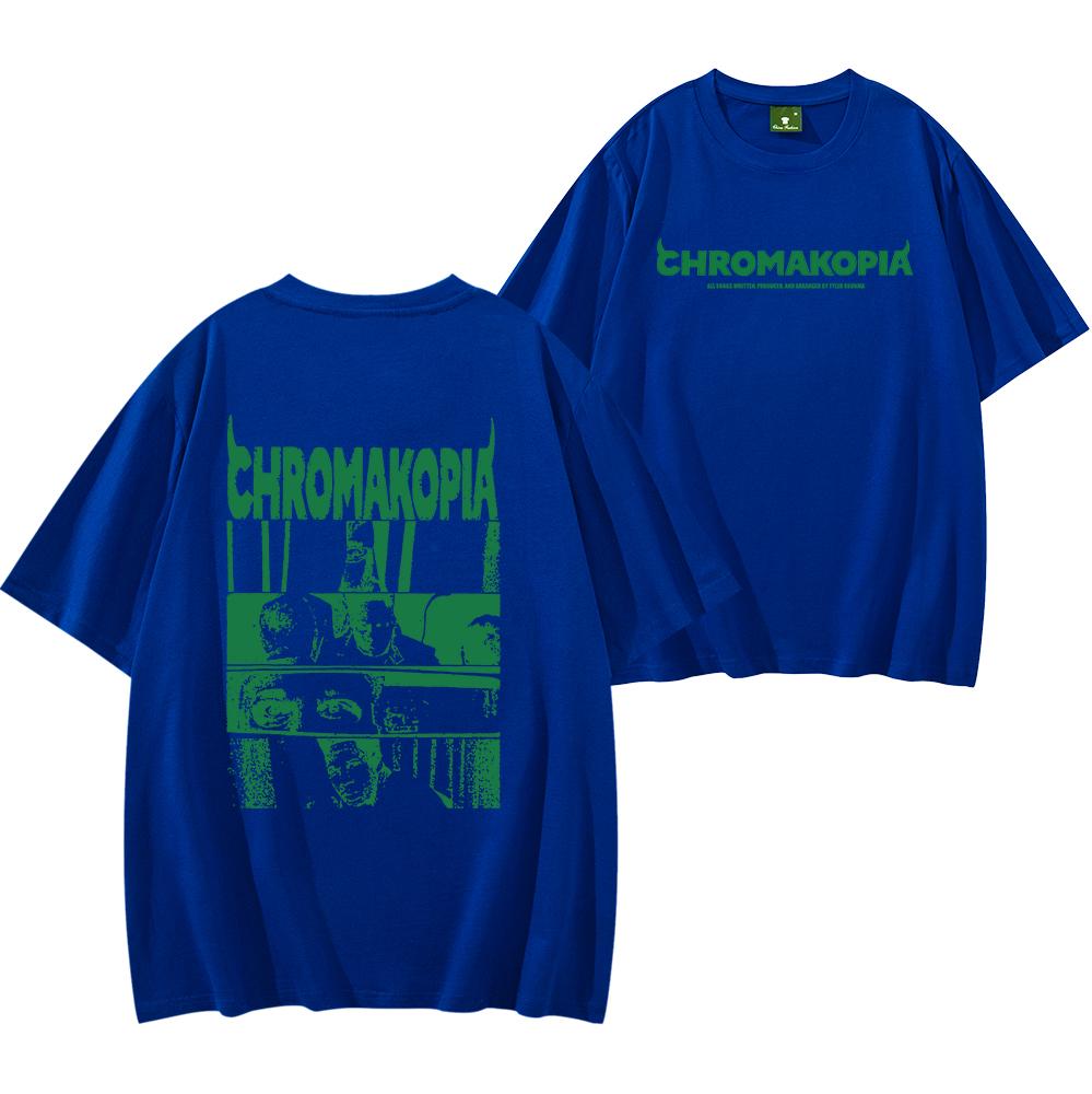 The Creator Chromakopia Unisex Tee Shirt Cotton Graphic T-shirt Hip Hop Music Fan Apparel Alternative Streetwear Top Men Women