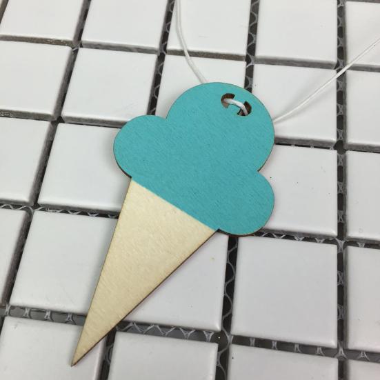 Ice Cream Shape Wooden Hangings Nursery Home Kids Bedroom Wall Decor