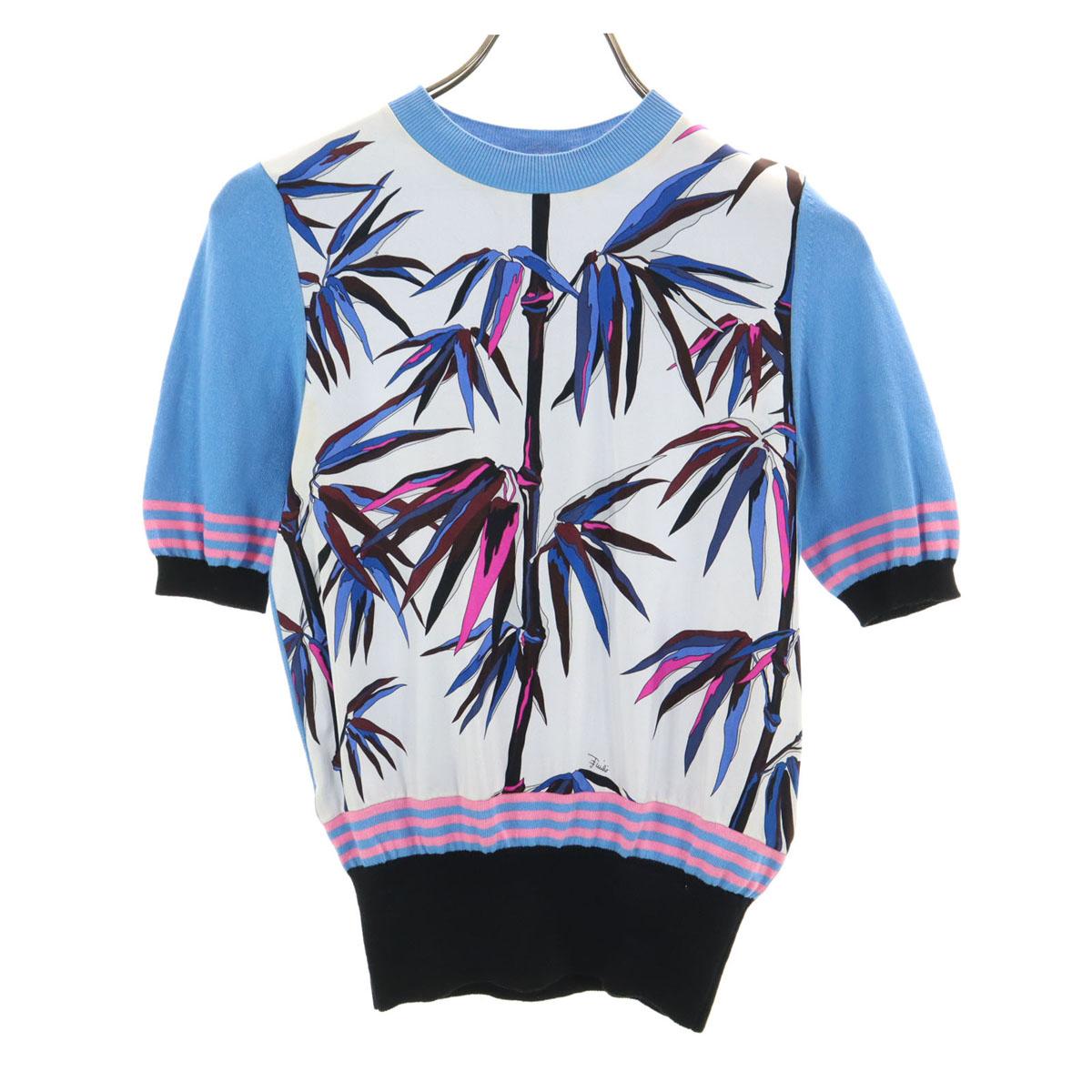 

Emilio Pucci сделано в Италии Свитер с коротким рукавом XS Синий Женский Б/у