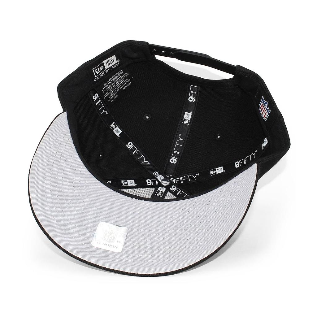 [New Era] 9FIFTY Snapback Cap Detroit Lions NFL Team Basic Snapback Cap DETROIT LIONS American Football 950 Baseball Cap Hat Black [Used]