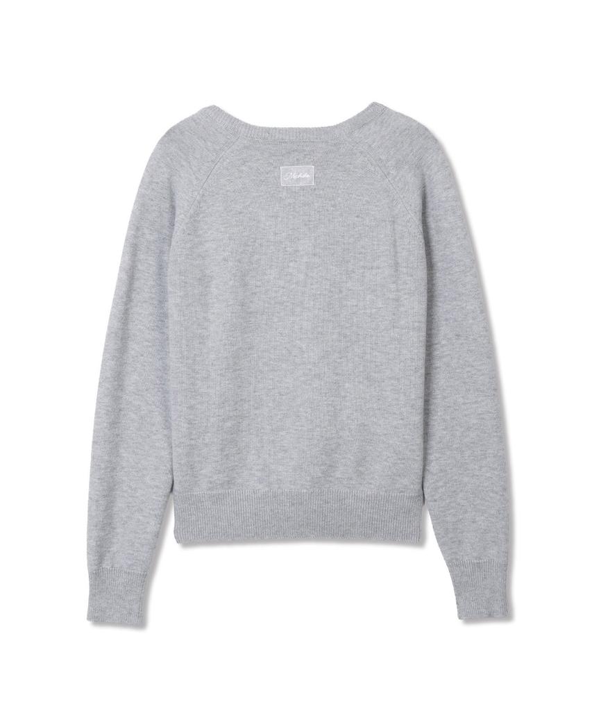 Michikoleondeonkosino Basic V-Neck Wool Knit Melange Gray