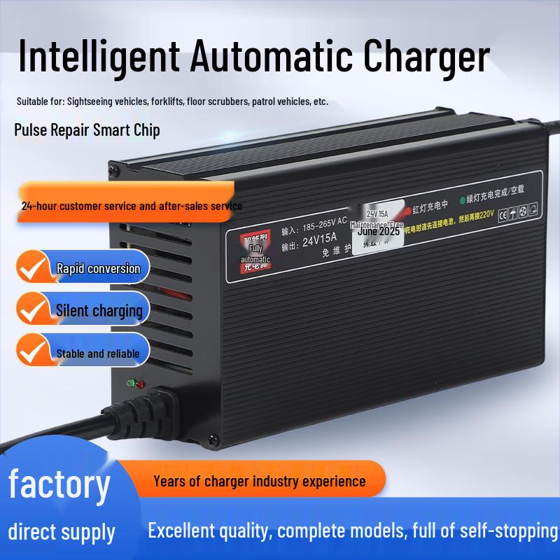 Smart 20A Electric Forklift Floor Scrubber Battery Charger - Lead-Acid & Lithium 12V 10A