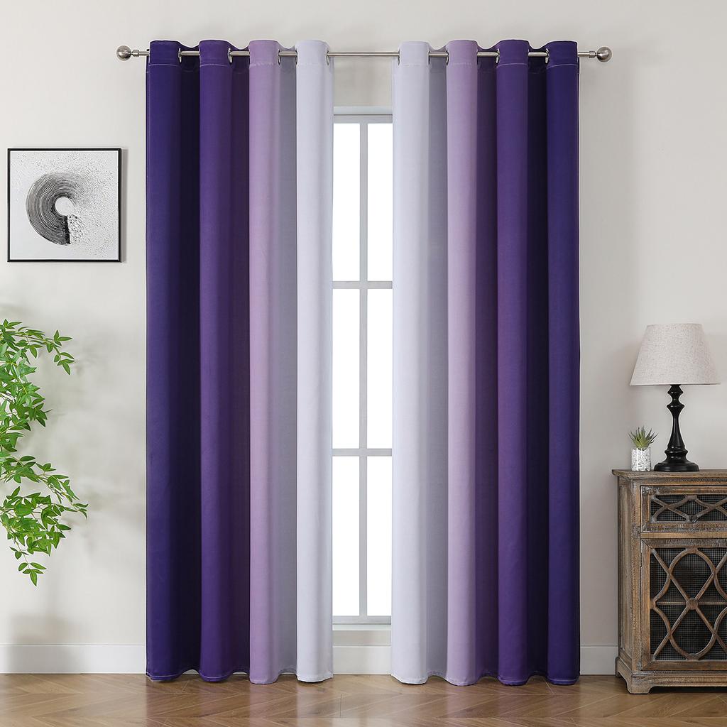 Hochpräziser Vorhang mit Farbverlaufdruck Vollverdunkelungsvorhang Temu